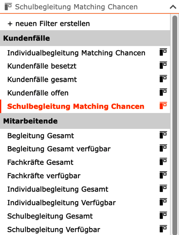 Mit Contactbox CRM ist eine komplexe Filterung von Kontakten möglich