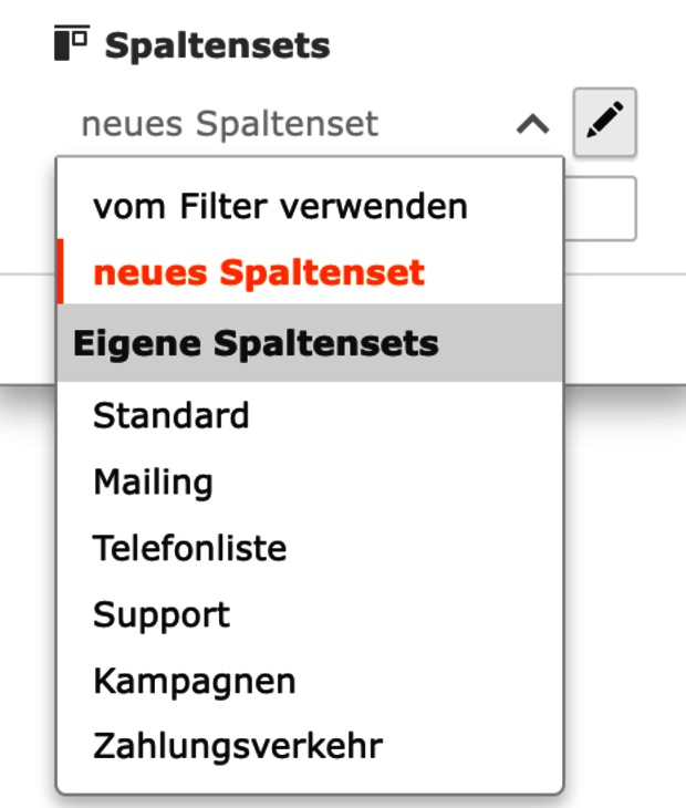 Spaltensets im CRM vereinfachen die Übersicht der Kontakte